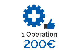 1 Klumpfuß-Operation kostet 200 Euro